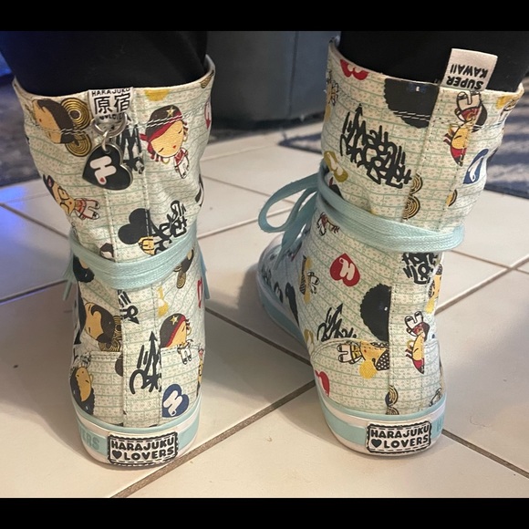 Harajuku Lovers High-Top Sneakers - Size 8 - Picture 7 of 7